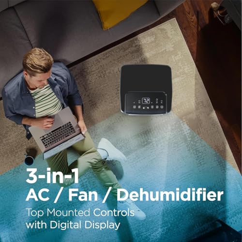 Image of BLACK+DECKER 8,000 BTU Portable Air Conditioner with Wifi & Remote Control, 3-1-in AC, Fan & Dehumidifier, with App, Alexa & Google Assistant, Window Kit