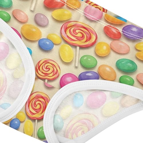 Cotton Toddler Girls Underwear Colorful Candies Lollipops Panties for Girl Funny Undies Kids Briefs 2t4