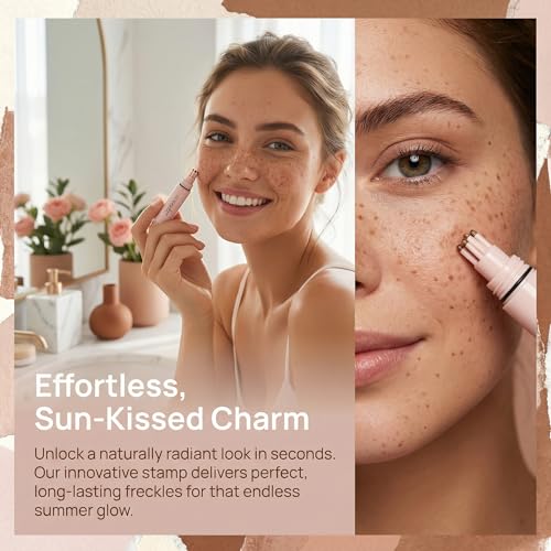 Freckle Stamp Pen,Fake Freckles Stain Marker Pencil Tool for Natural and Lifelike Sunkissed Face Freckle Makeup for Waterproof and Long-Lasting, Perfect for Travel, Vegan & Cruelty-Free — view 3