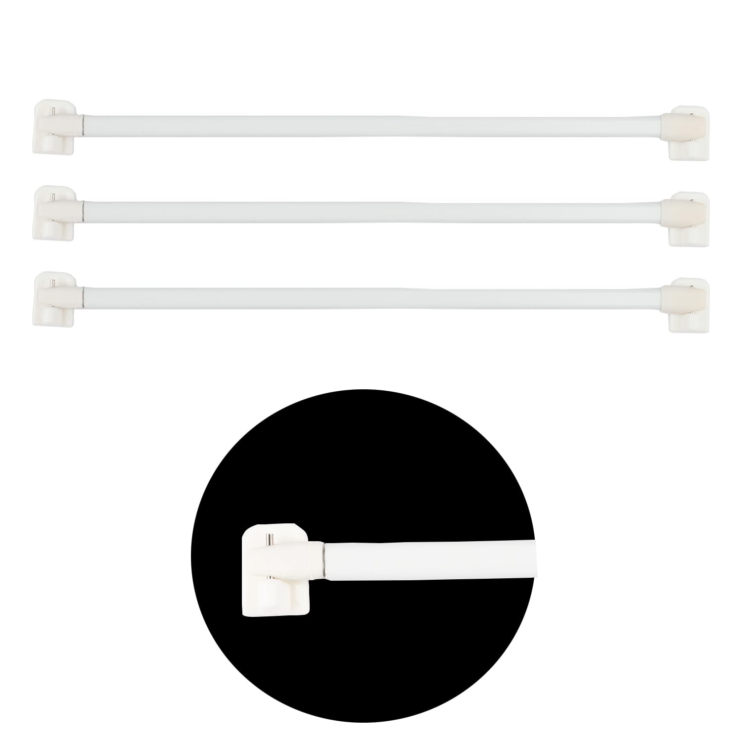 10Pcs Crochets Autocollants pour Barres de Rideaux Nettes Blanc Crochets Adhésifs Rideaux Crochet Fenêtre Adhésif pour enêtre Salle de Bain Cuisine Tringles à Rideaux (10PCS)
