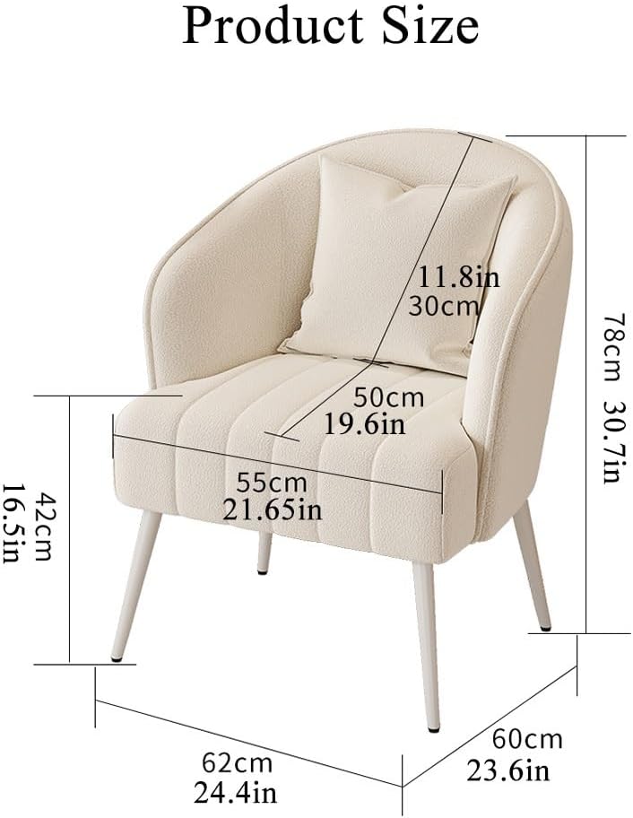 Modern Plush Living Room Chair Upholstery Lazy Chair Arm Chair with Pillows,Comfy Chair Bedroom Accent Chairs Sofa Seat Chair for Hotel Parlour Negotiation(Dark Pink,Gold Legs)