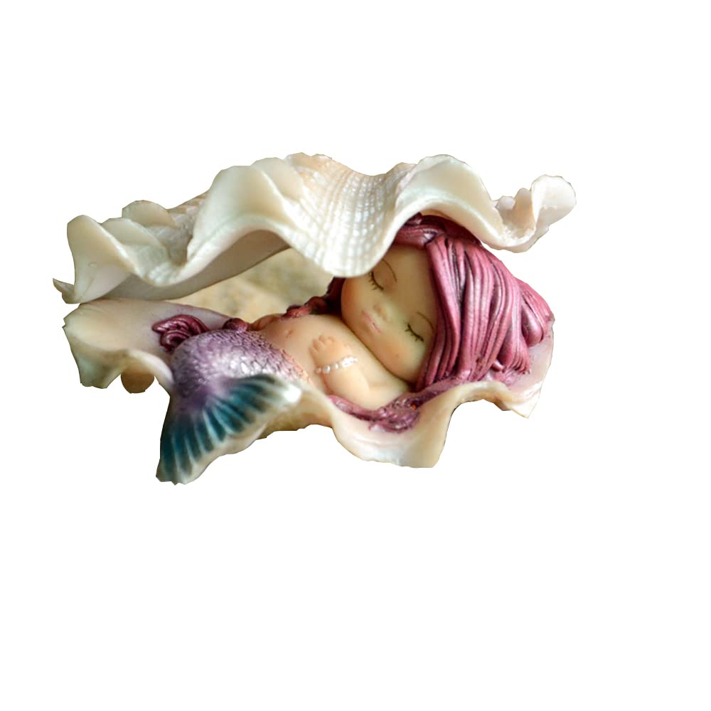 Gemmia Mermaid In Shell Miniature Fairy Garden Mermaid Figurine Sweet Dream