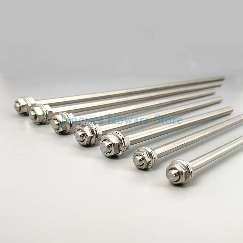Paleta agitadora, Lab 304 Stainless Steel Overhead Stirring Dispersing Rod Agitator Shaft Multiple Sizes(8x500mm)