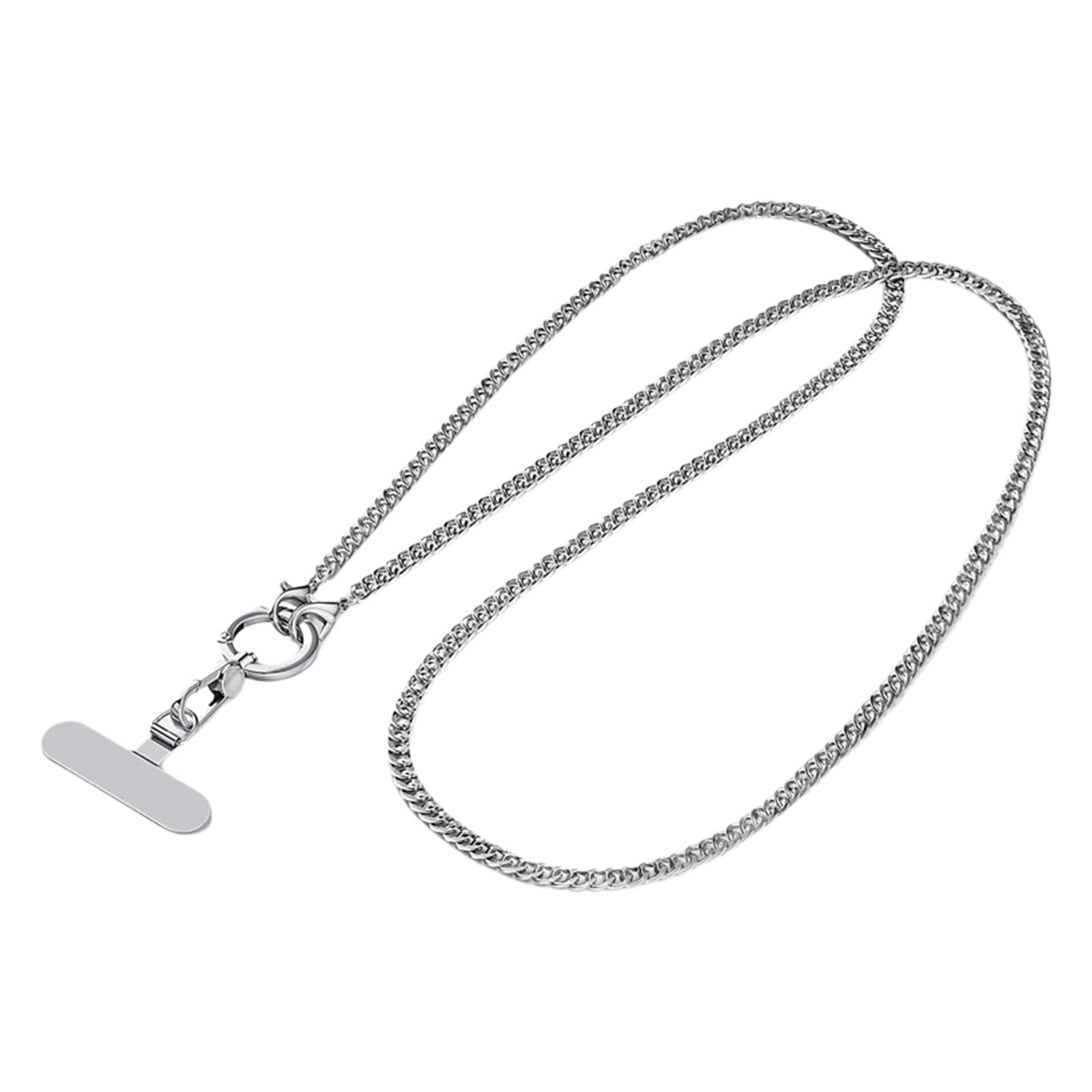 Universally Phone Lanyard Metal Cellphone Chain Women Girl Crossbody Neck Strap with Tethers Tab for Everyday Needs Phone Neck Strap Lanyard