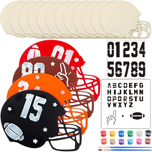 Wooden Football Paint Craft Kit image