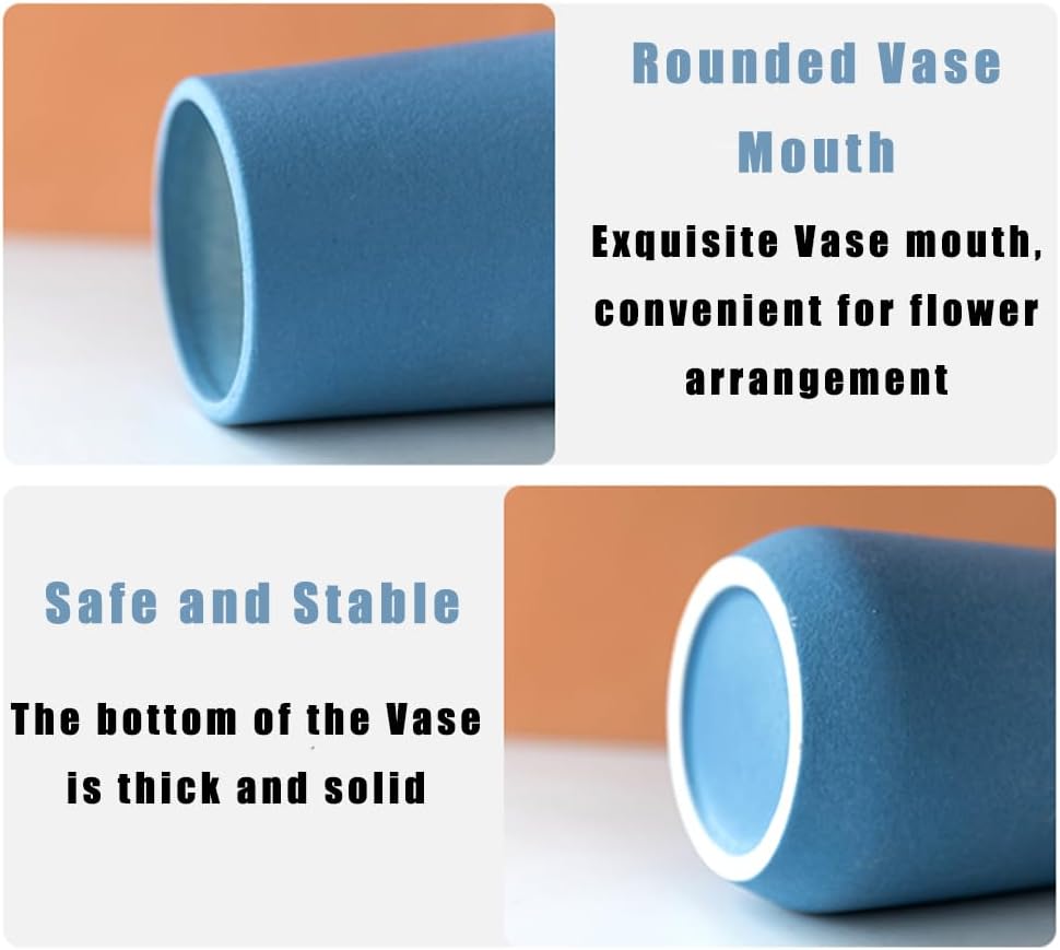 Yellow Ceramic Vase, 7.7" H, Minimalist Modern Home Decoration, Matte Design for Fireplace Bedroom Kitchen Living Room Centerpieces Office Desk, Fit for Holding Dried Flowers, Fresh Flowers - Image 7