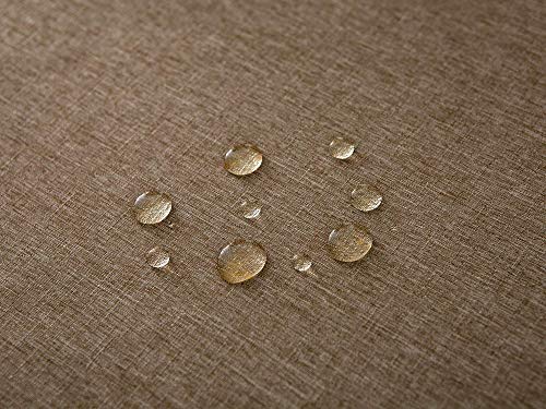 Ehousehome Faux Linen Tablecloth With Lace Trim - Waterproof/Spill Proof/Stain Resistant/Wrinkle Free/Oil Proof - For Banquet, Parties, Dinner,Kitchen,Wedding,Coffee,Holiday,Flax,Round 70Inch #TOP3