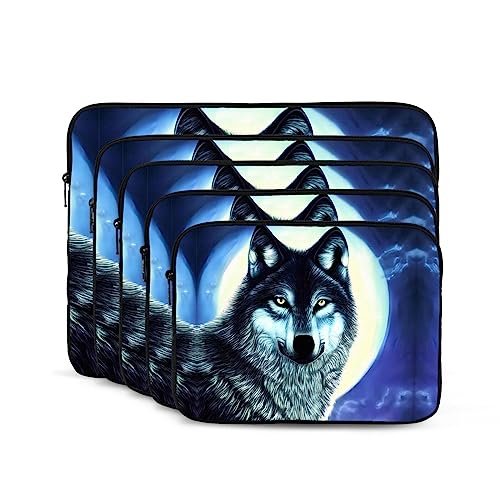 Wolf Under Moon Laptop Sleeve Case 15 Inch Suitable For Notebook Computer Tablet Traveling Carrying Simple Case2