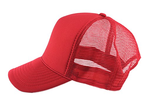 Image of NYFASHION101 Plain Mesh Trucker Hat - Breathable 6-Panel Daily Snapback Cap, Customizable Ideal for DIY Embroidery & Patches