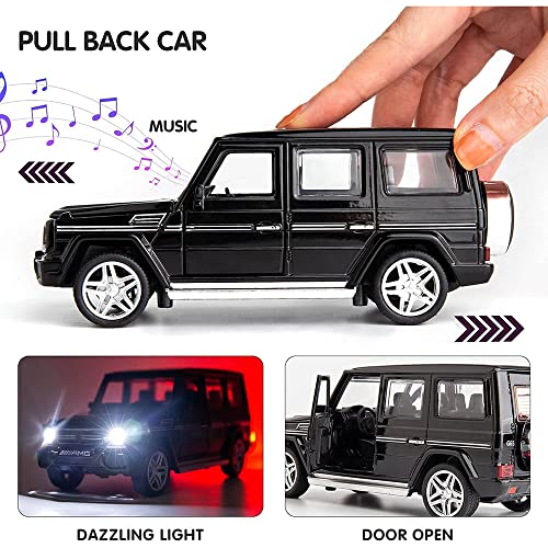 Image of DEUSON ECOM 1:32 Scale AMG G65 Toy Car Diecast Metal Cars with Light Sound Pull Back Openable Door Toy Car for Kids