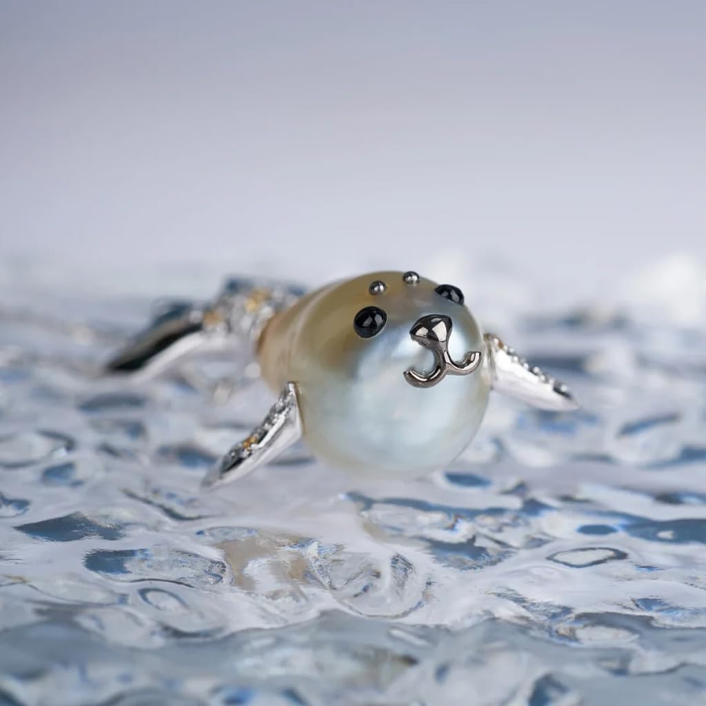 Freshwater Pearl Seal Necklace for Women Seal Shaped Baroque Pearl Choker Necklaces | 18mm Pearls | 18" + 2.5" Extender | Anniversary Birthday Gift for Her Mom Daughter