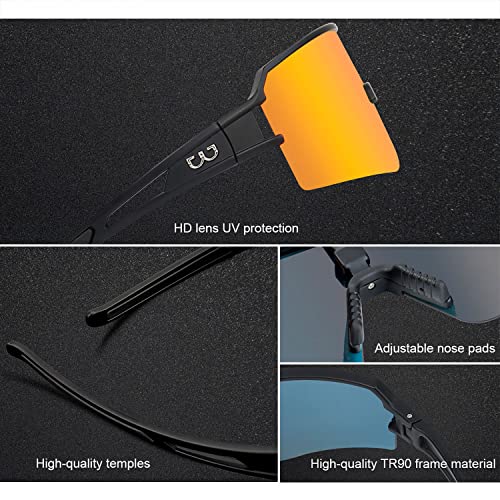 Sposune Polarized Cycling Glasses For Men Women, Uv400 Protection Sports Sunglasses For Baseball Running Fishing Riding #TOP1