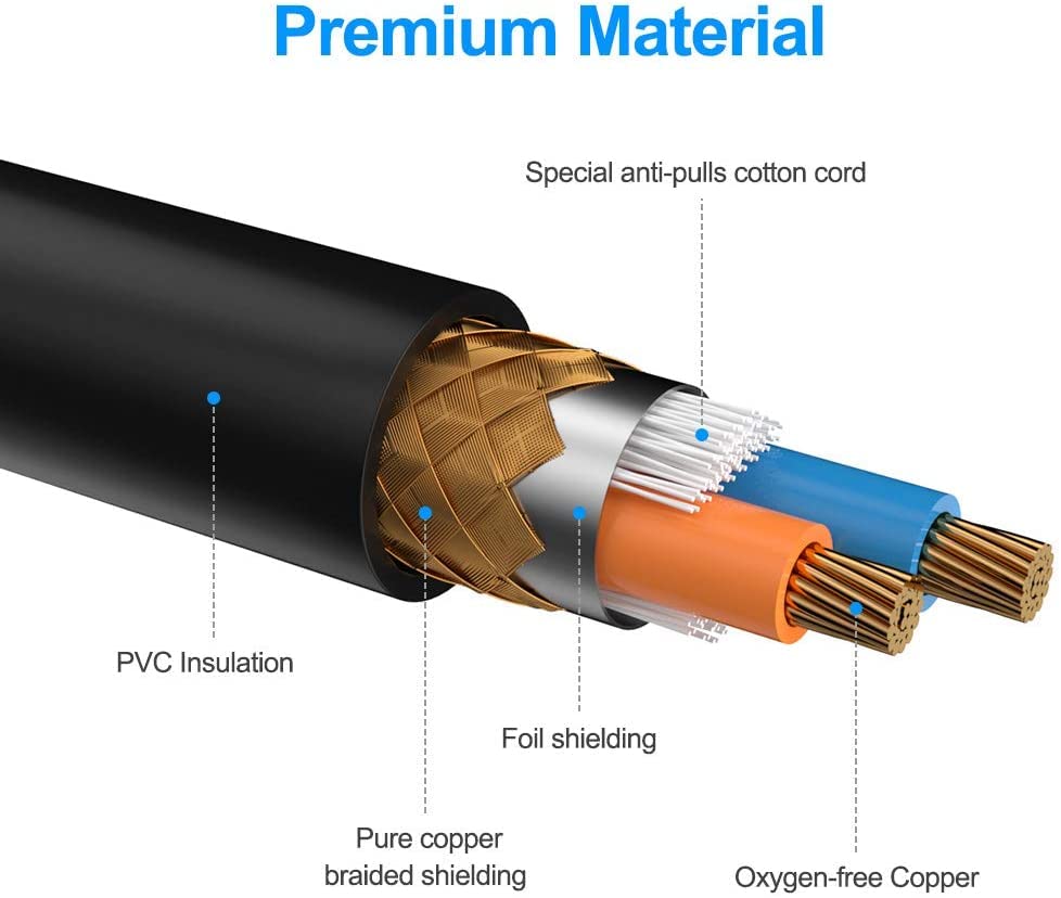 Image of DEVICE OF URBAN INFOTECH Male to Female XLR Cable for Condenser Microphone Balanced 3 Pin Copper Coated Mic Cord for Studio Amplifier Mixer DJ Premier Stage Performance (10)
