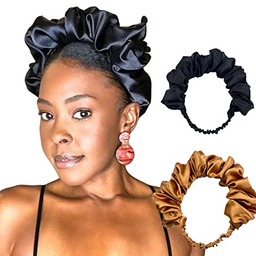 Yllivnicm Headbands for Women for Washing Face,Boho Printed Non Slip Hair Band Sport Yoga Running Elastic Headwraps Hair for Girls Cute Hair Accessories 2 pack