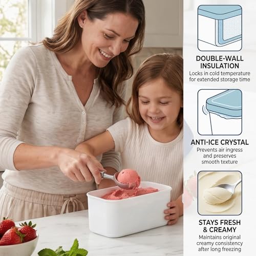 Récipient à glace 2l sans BPA boîte de conservation congélateur de qualité - 3