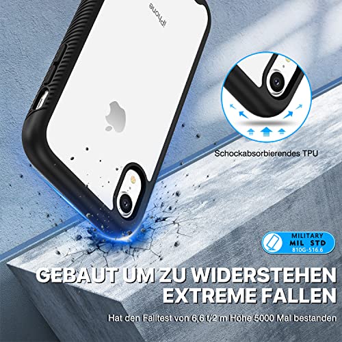 Cenhufo iPhone XR Hülle mit 360 Grad Schutz und Displayschutz