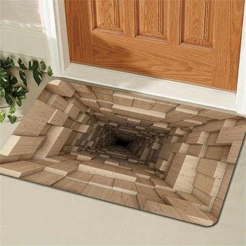 NEYTIIR Alfombra 3D, Suave, Antideslizante, para Puerta Delantera, para Baño, Ducha, Bañera, Fregadero, Inodoro, Entrada, Entrada, Felpudo Interior(06,80 * 120cm)