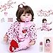 ZIYIUI Reborn Poupee 22 Pouces Silicone Souple Réaliste bébé Fille de Reborn Pas Cher Poupée Reborn Poupée Reborn Fille Jouets pour Enfants Cadeau d'anniversaire