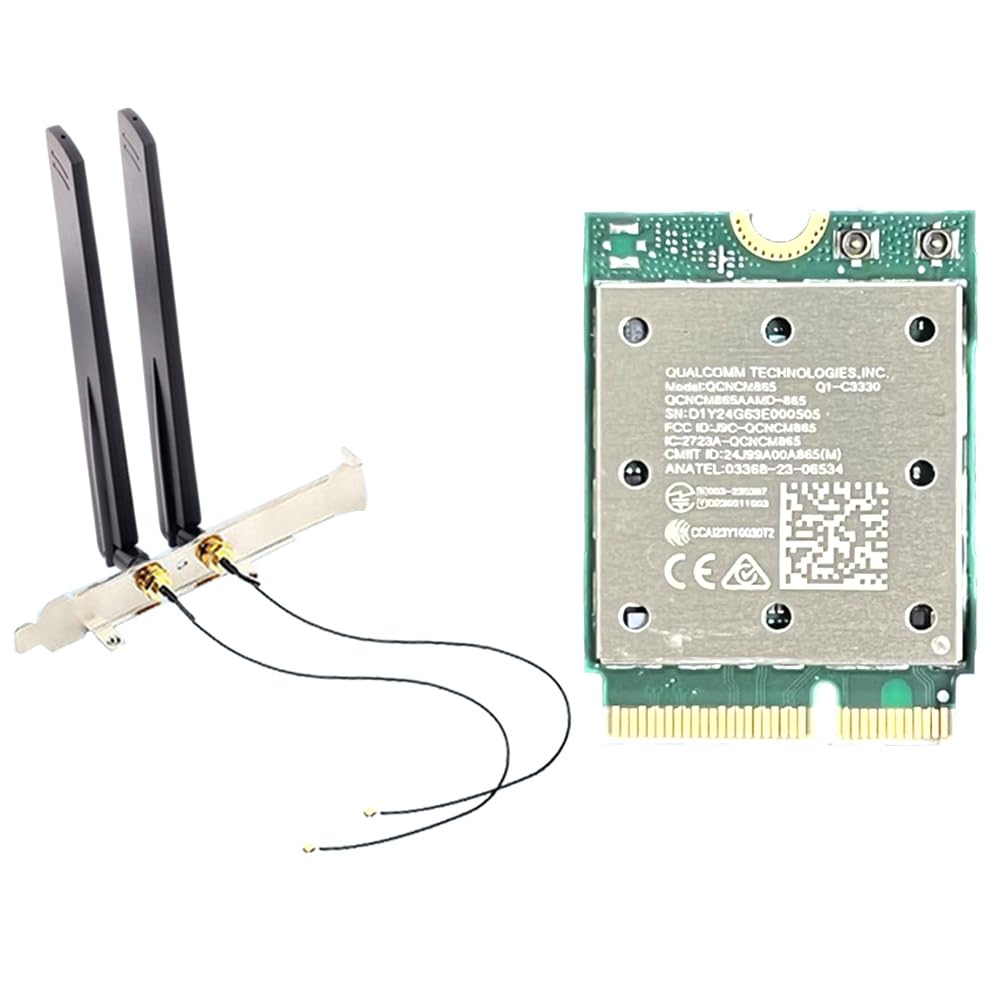 WiFi7 QCNCM865 Scheda WiFi Wireless Bluetooth 5.4 Adattatore di Rete Wireless A Tre Bande con Antenna Esterna da 12 DBi per Win11