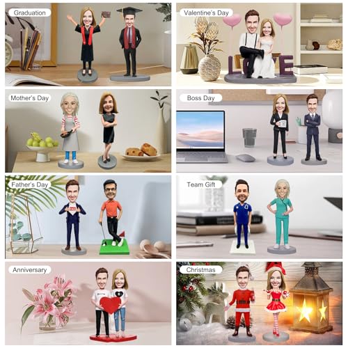 Figurinivque BOBBLEHEAD Statue Sculpture Customized Personalized Bobble Head Christmas Figures Cake Topper thumb #6