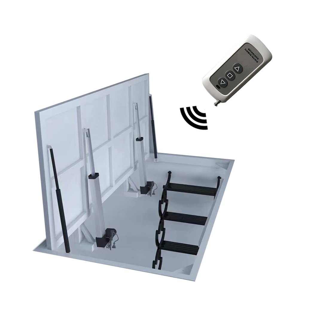 Elektrische Tür, Keller-Falttür, versteckte Kellertür, intelligente Fernbedienungs-Deckenluke zum Betreten des geheimen Raums (elektrisch,700 * 1300mm)