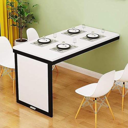 Mesa de comedor plegable montada en la pared moderna oficina en el hogar escritorio plegable que ahorra espacio (blanco 89 cm x 60 cm x 75 cm)