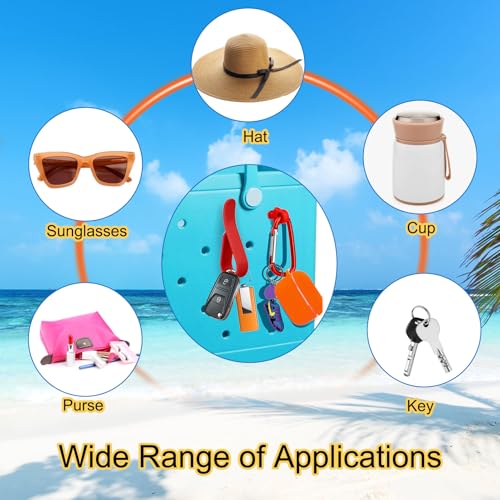 Image of Mity rain Key Holder for Bogg Bag, Accessories for Bogg Bags Original X Large, Insert Charm Carabiner Keychain for Beach Bag
