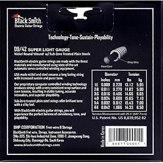 Blacksmith Pro cordes pour guitare électrique faible CALIBRE 9-42 – Image 3