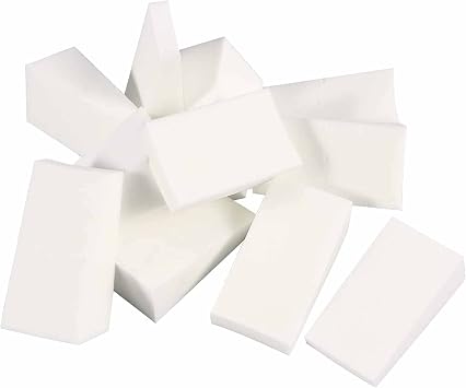 48 Makeup Sponge Face Pads Cosmetic Wedge Triangle Facial Applicator Foam Beauty Makeup Sponge Applicator Wedges Triangle Cosmetic Sponges for Foundation Blush Eye Shadow Blending and Smoothing