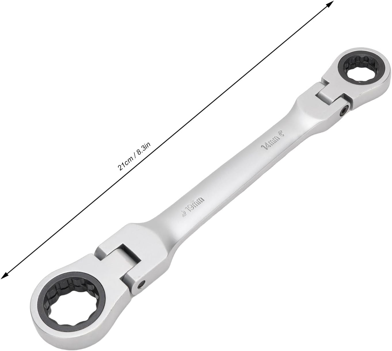 Fafeicy Ratchet Wrench Set 72 Teeth Box End Double Movable Head Torsion Wrench Kit with 10 Replacement Heads and 24 Bits for Industrial and Automotive Maintenance