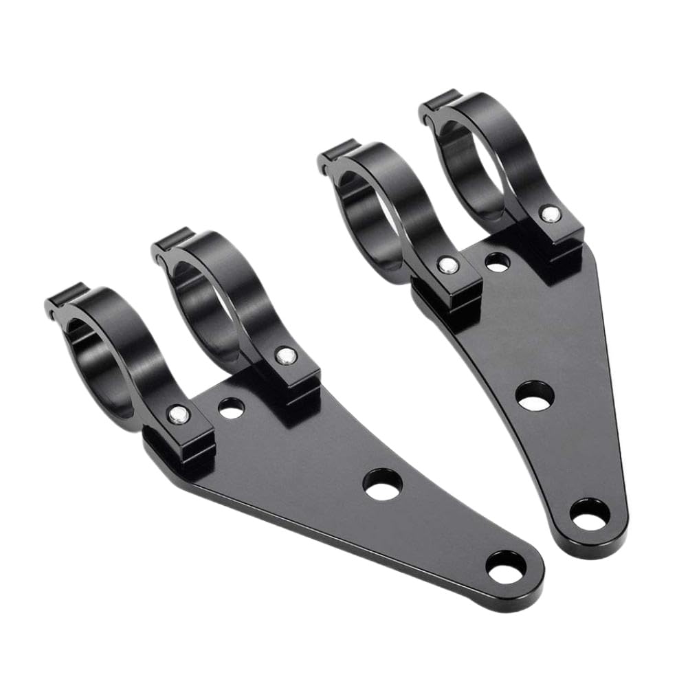 41MM Motorcycle Headlight Mount Bracket CNC Aluminum Black for Fork Tubes M10 Bolt Hole