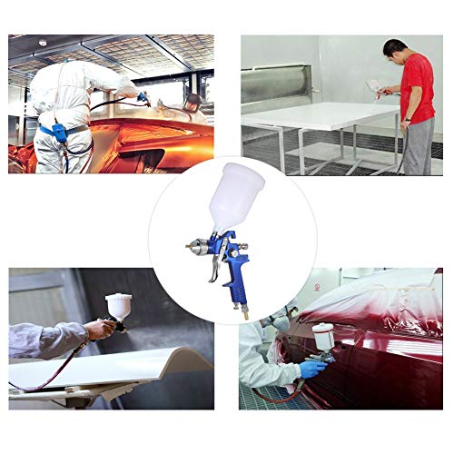 HVLP Gravity Feed Air Spray Gun 600CC Cup with 3 Nozzles 1.4mm 1.7mm 2.0mm, Paint Sprayer Airbrush Painting Tool Kit for Car Auto Repair Tool Painting Kit - Image 7