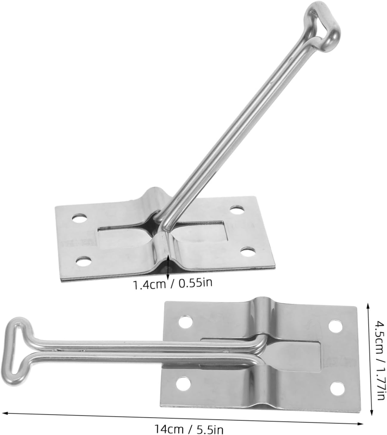 Zerodeko 1 Set Hook up Accessory Latch Holders Cargo Trailer Door Hasp Accessories Hooks Door Hardware Cargo Trailer Door Holder Door Holder Catch Silver Stainless Steel