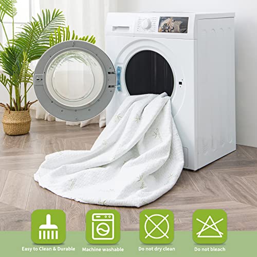 Finehom Queen Size Mattress Protector 100% Waterproof (Top And Sides) Bamboo Mattress Cover 3D Air Fabric Cooling Mattress Pad Cover Ultra Soft Breathable Noiseless 8"-21" Deep Pocket #TOP5