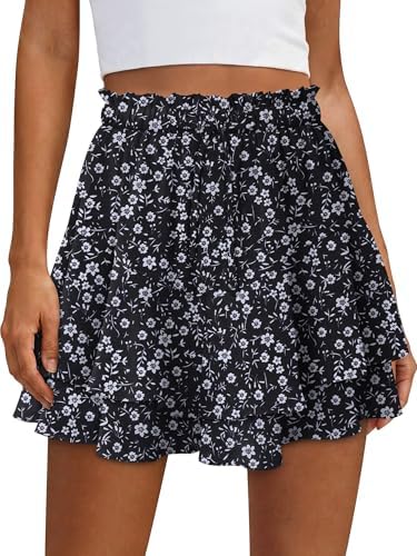 BETTE BOUTIK Womens Summer Chiffon Shorts Flowy Floral Casual Ten...