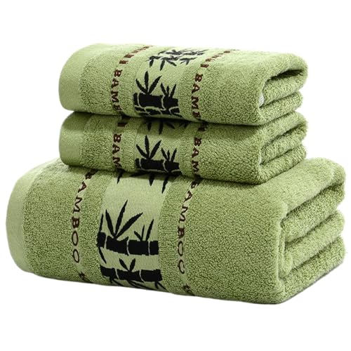 Juego de Toallas de Bambú 3 Piezas para Baño - Medidas 55x28 y 29x13 pulgadas, Lavables