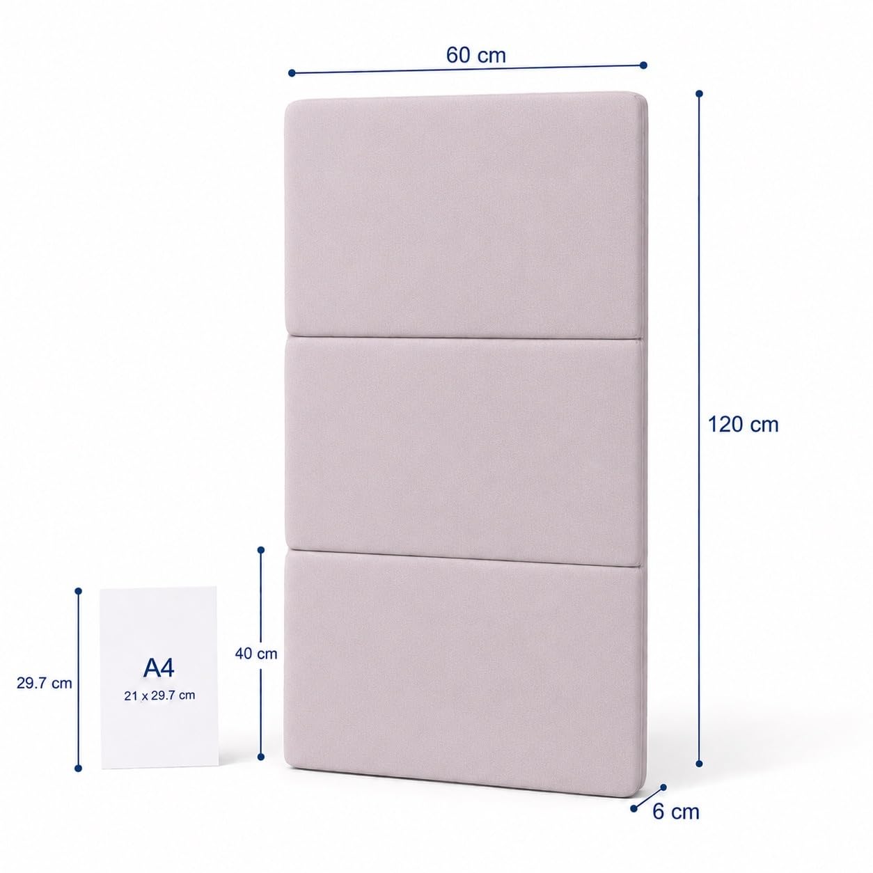 Alvi Reisebettmatratze Komfort 60x120 cm/Höhe 6 cm - Matratze für Baby Reisebett mit Baumwollbezug und Tasche, atmungsaktiv, waschbar, Oeko-TEX® Standard 100 schadstoffgeprüft
