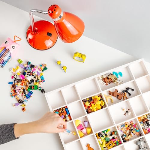 Setzkasten Creative Deco Weiße Holz Sammelbox mit 28 Fächern