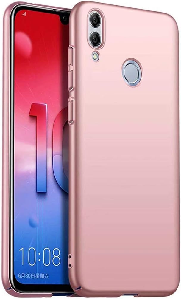 NiaCoCoCompatible with Huawei P Smart 2019 Case/Honor 10 Lite PC Hard Silicone Shockproof Ultra Thin Scratch Resistant Protective Phone Case for Huawei P Smart 2019 / Honor 10 Lite Case-Rose Gold