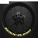 Material: vinilo reflectante NRTNRFQW Juego Completo De Llantas Decorativas Motocicletas para Suzuki GSX-R750 GSXR 750R De 17 Pulgadas(007)