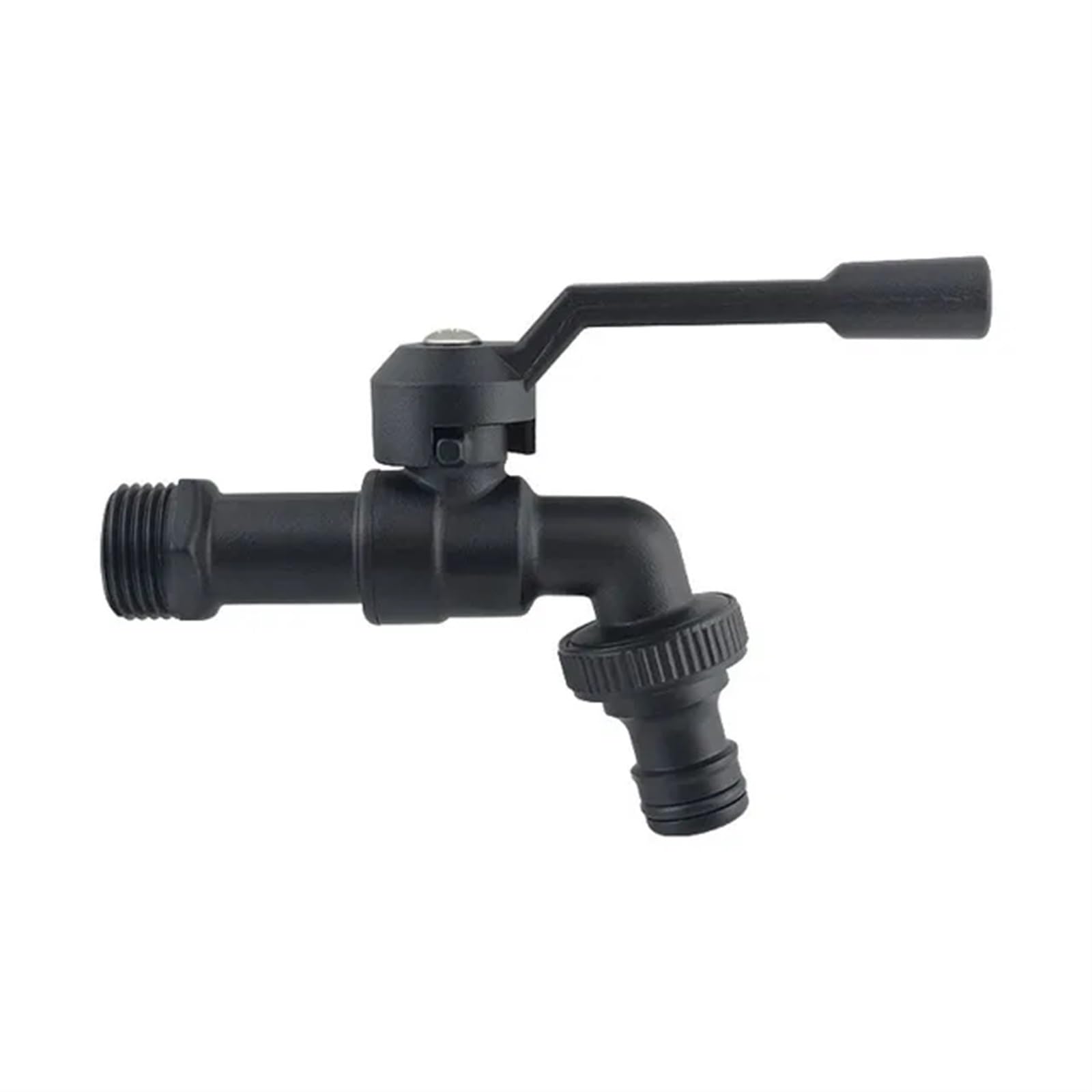 Trryuip Dn15 Single Effluen Outside Tap Black Brass Garden Hose Faucet Outdoor Anti-Freeze Bibcocks With Dual Outlet For Washing Machine 1/2 Inch(Dn15 Single Effluen)
