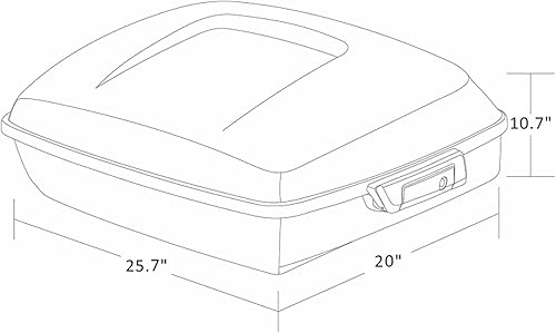 Miniatura 6 de TCT-MOTORPARTS Tronco cortado alrededor del respaldo, dos soportes de montaje superiores para Harley Tour Pak Trunk Touring Electra Glide Road Glide