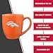 Rico Industries NFL Football Denver Broncos Alternate 16 oz Team Color Laser Engraved Speckled Ceramic Coffee Mug