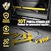 YELLOW JACKET 10 ton Porta Power Kit Hydraulic Ram Jack Pusher Puller Auto Body Frame Repair Tool with Blow Mold Carrying Storage Case for Car Repair,Truck,Farm
