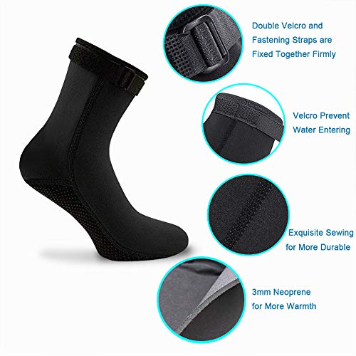 Rehaffe Wetsuit Booties Neoprene 3Mm Sand Volleyball Socks Anti Slip Water Booties Socks For Women Men Youth Kids Swimming Surfing Snorkeling Spearfishing Wadeing And Water Sports #TOP1