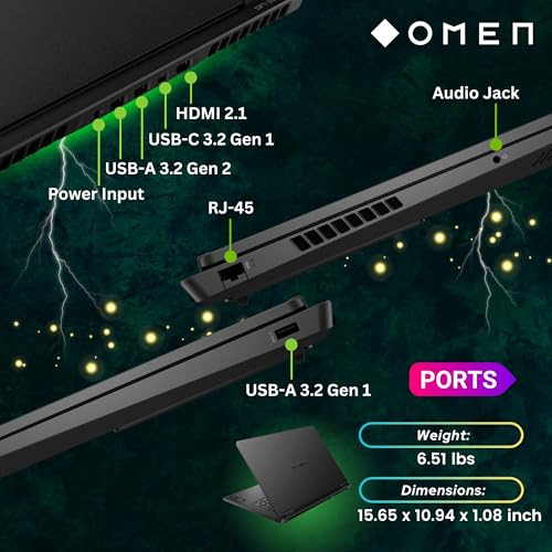 Image of HP OMEN AI Gaming Laptop, 17.3 144Hz FHD Display, AMD Ryzen AI 9 365(>i9-13900H), GeForce RTX 5060, Copilot, RGB Backlit Keyboard,1080p Webcam, WiFi 6E, Windows 11 Pro, Black(64GB DDR5 RAM | 4TB SSD)