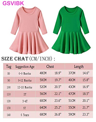 GSVIBK Baby Girls Cotton Dresses Toddler Solid Dress Girl Casual Ruffle Dresses Infant Short Sleeve Summer Dress 476 Black 130