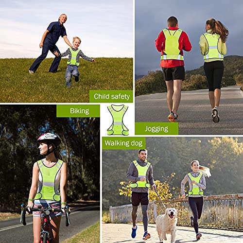 Tccfcct TCPB-01 Reflective Running Vest For Men Women, High Visibility Safety Vest With Large Pocket, Lightweight Reflective Running Gear thumb #4