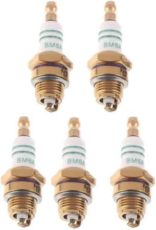 5PCS/10PCS BM6A Spark Plug Glow Plug Standard Spark Plug BM6A Small Engine Replacemnet for 2-Stroke Chainsaw Lawn Mower Strimmer(10PCS)