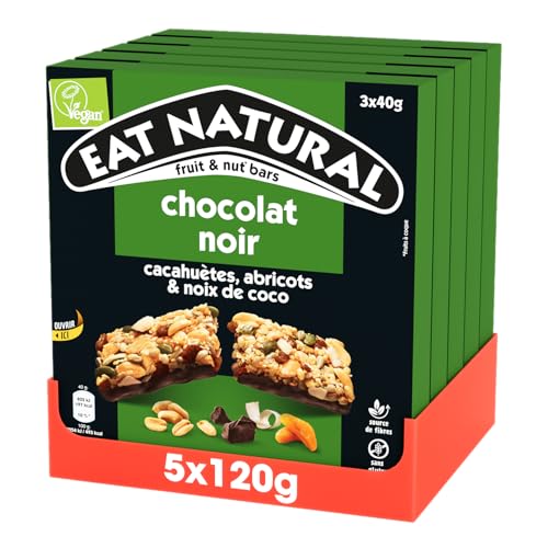 Barres aux fruits Eat Natural chocolat noir cacahuètes abricots sans gluten